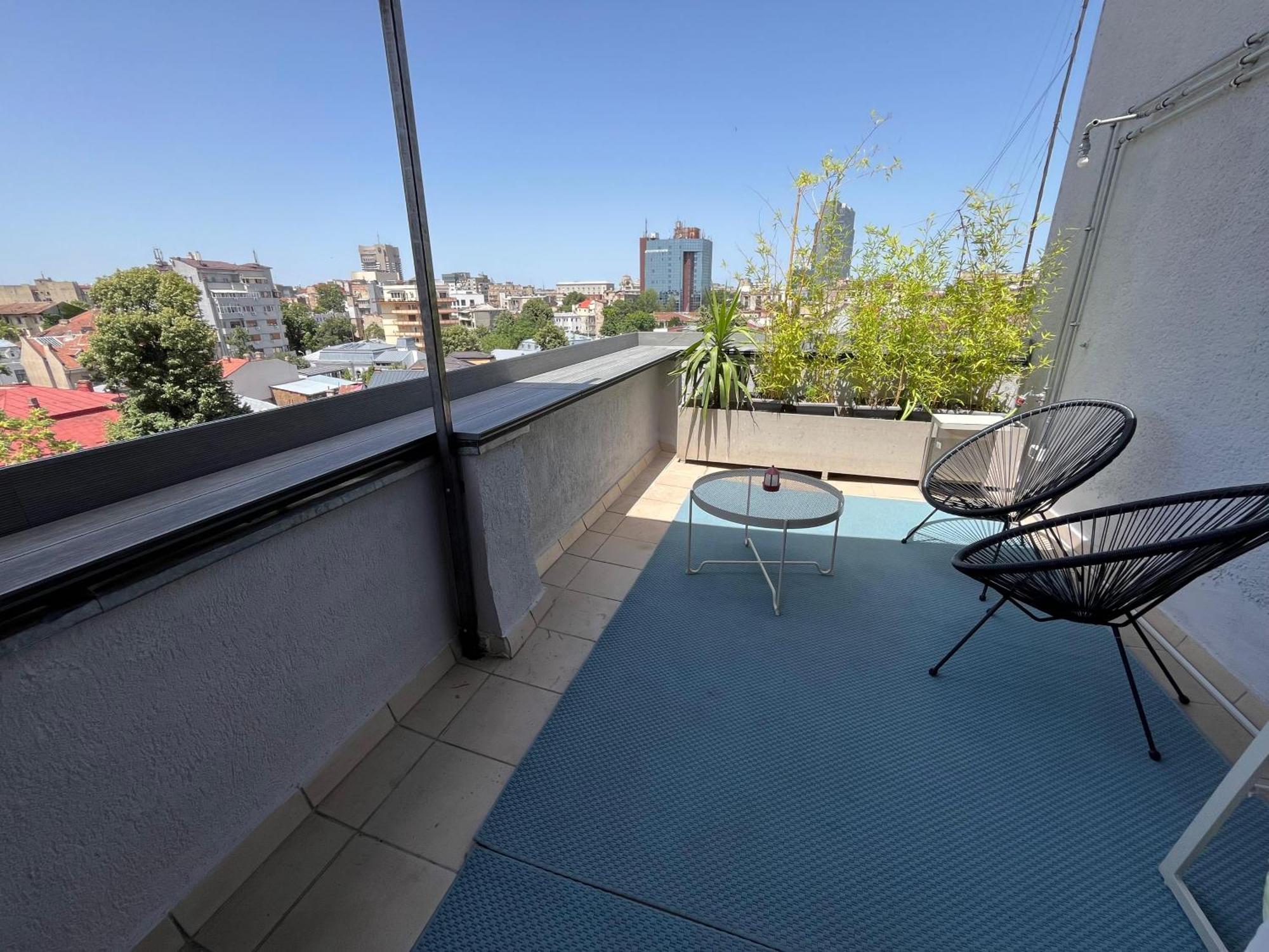 Terrace View Downtown Studio Bucureşti Eksteriør bilde