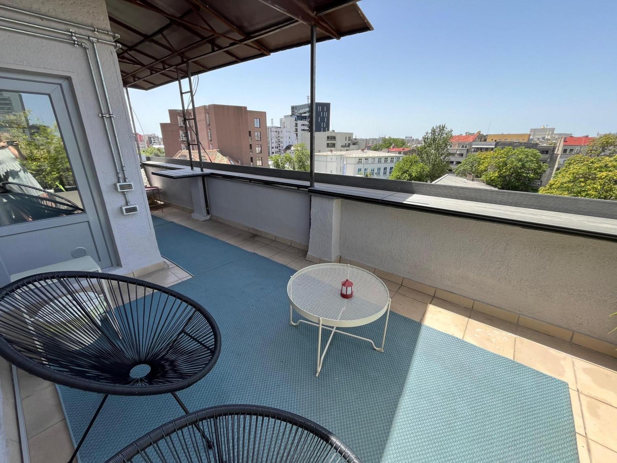 Terrace View Downtown Studio Bucureşti Eksteriør bilde