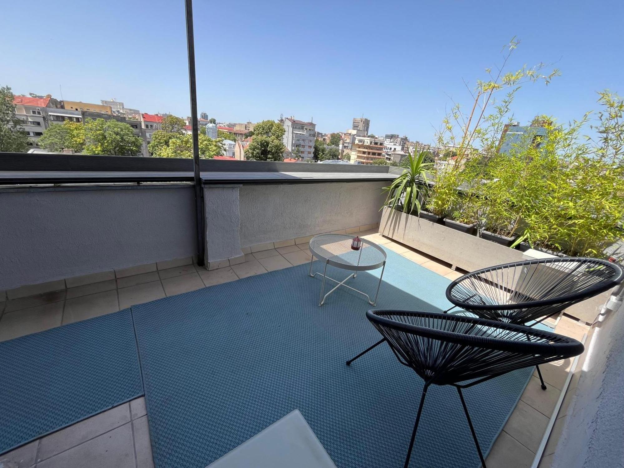 Terrace View Downtown Studio Bucureşti Eksteriør bilde