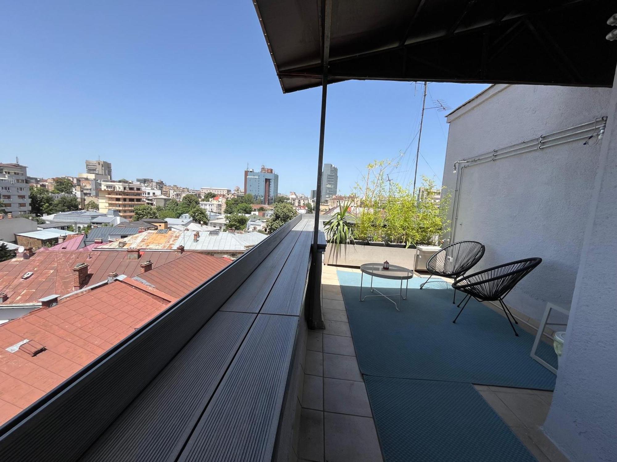 Terrace View Downtown Studio Bucureşti Eksteriør bilde